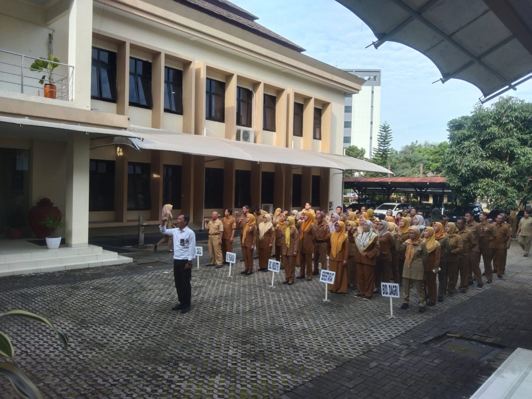Disperindag Provinsi Banten Gelar Apel Pagi Percepatan Penyerapan Anggaran.