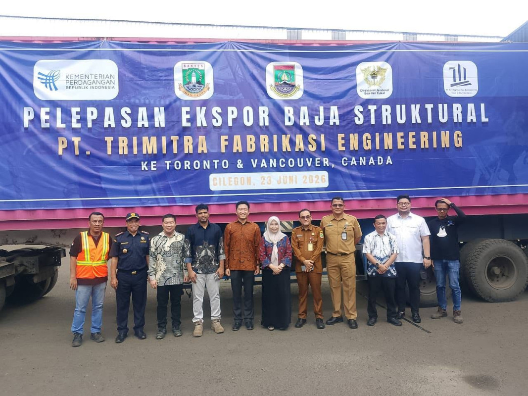 PELEPASAN EKSPOR BAJA STRUKTURAL PT. TRIMITRA FABRIKASI ENGINEERING KE TORONTO DAN VANCOUVER, KANADA