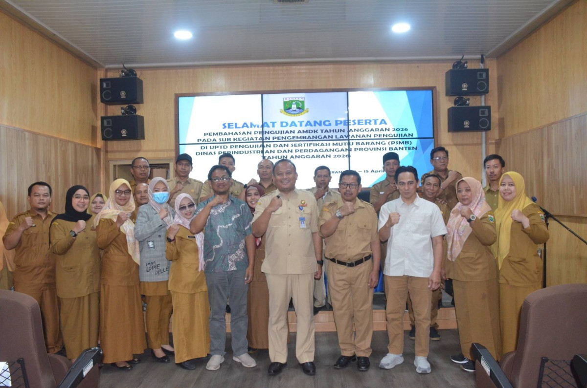 “DISPERINDAG PROVINSI BANTEN GELAR UJI PEMBAHASAN AMDK (AIR MINUM DALAM KEMASAN)”