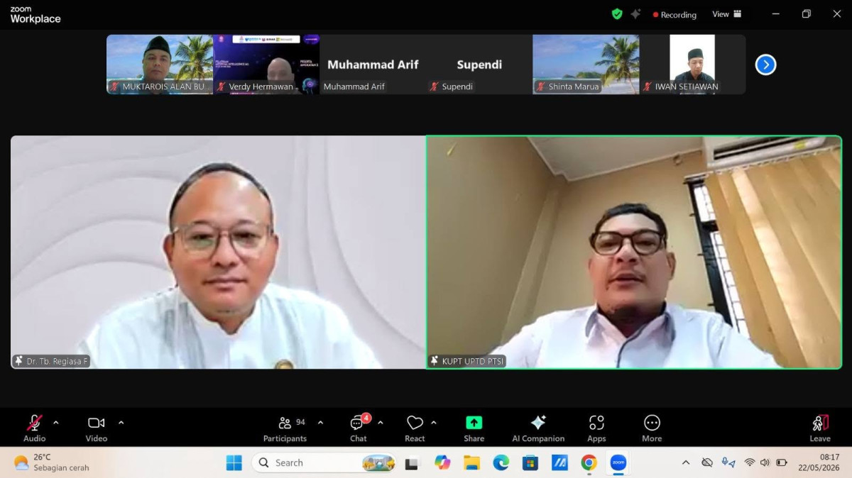 Sekretaris Disperindag Provinsi Banten Pimpin Zoom Meeting WFH Bahas Efisiensi Anggaran dan Optimalisasi Kinerja