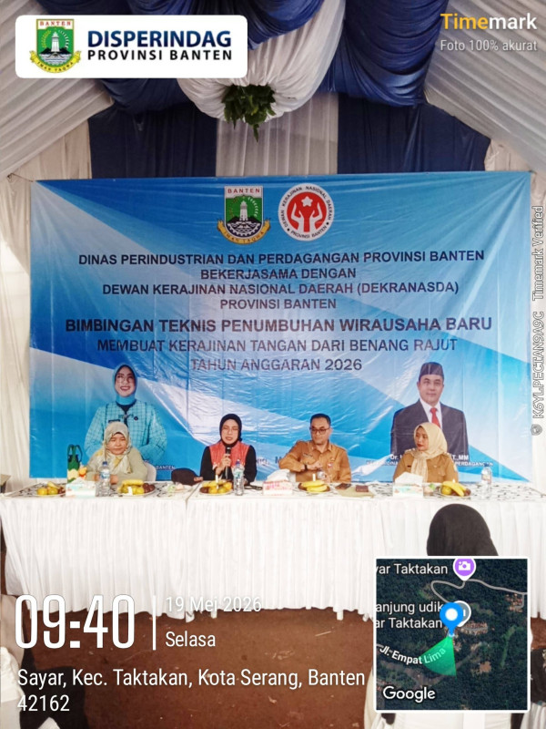 Kepala Disperindag Provinsi Banten Hadiri Bimbingan Teknis Penumbuhan Wirausaha Baru Kerajinan Rajut di Kota Serang