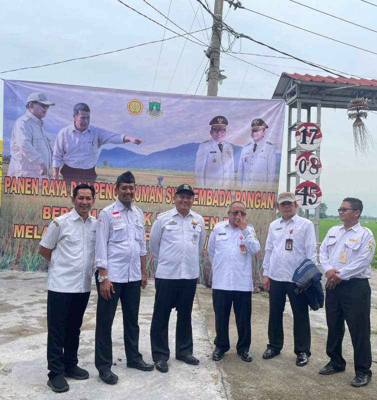 Disperindag Provinsi Banten Hadiri Panen Raya dan Pengukuhan Swasembada Pangan Bersama Presiden RI